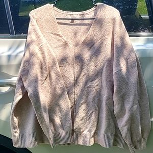 Loft cream v-neck sweater